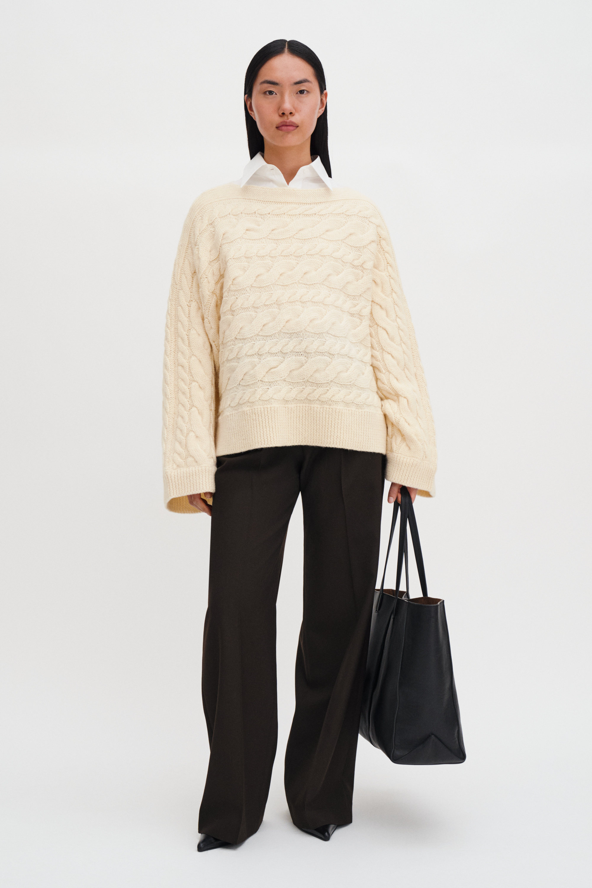 Filippa K Swedish Wool Braided Sweater In Multi